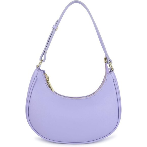 Handbags - Women Purple Retro Classic Clutch Shoulder Tote Hand Bag With Zipper Closure